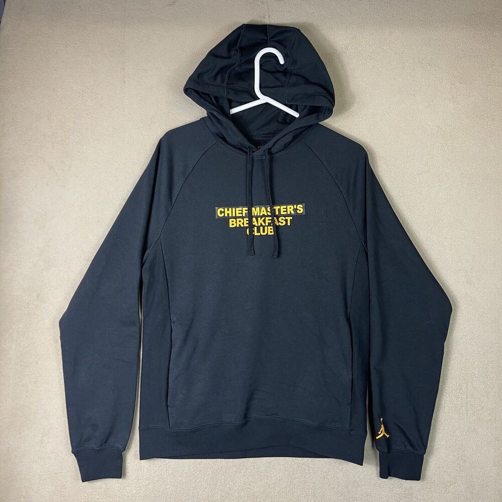 Nike Air Jordan X Breakfast Club Hoodie Mens Medium Black Sweater Pullover Adult